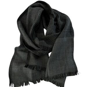 Banana Republic Black Scarf with Fringed Ends
